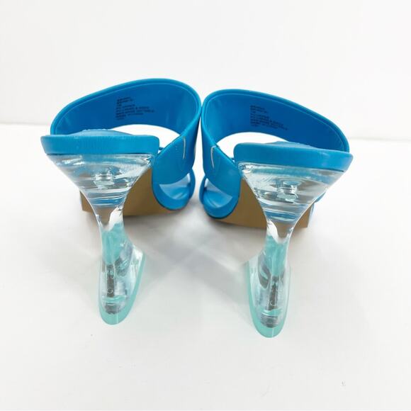 NWT STEVEN New York Brinne Lucite Heeled Sandal 7 Light Blue - Picture 5 of 7
